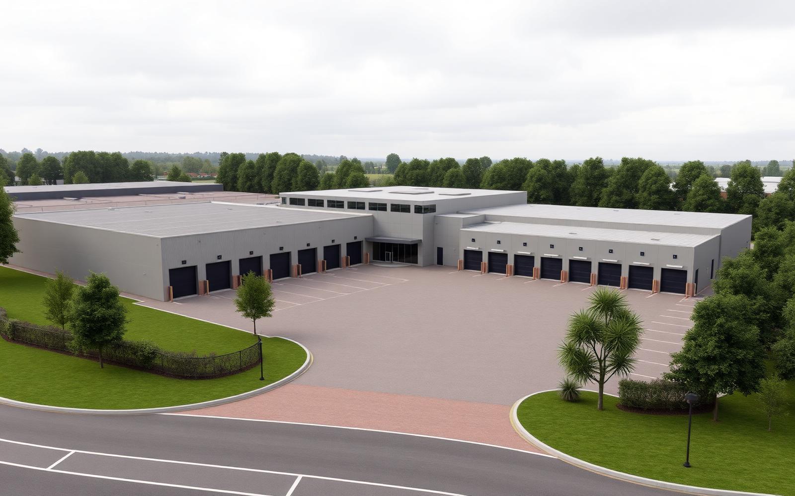 Architectural concept of the proposed modern industrial scheme